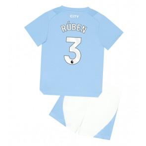 Manchester City Ruben Dias #3 Dětské Domácí dres komplet 2023-24 Krátký Rukáv (+ trenýrky)
